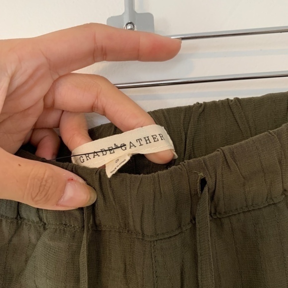 Grade & Gather Green Stretch Pull On Pants sz S - Picture 4 of 7